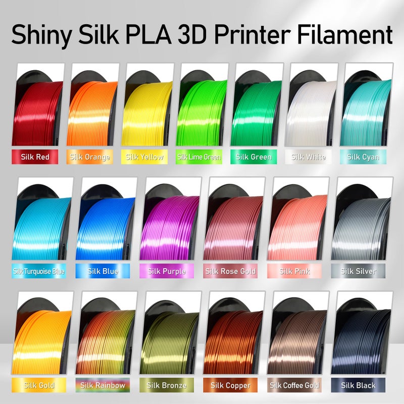 DO3D Silk Blue PLA Satin Shiny 3D Printer Filament, 1.75mm Diameter 1kg Spool 2.2lbs for FDM 3D Printers - Image 5